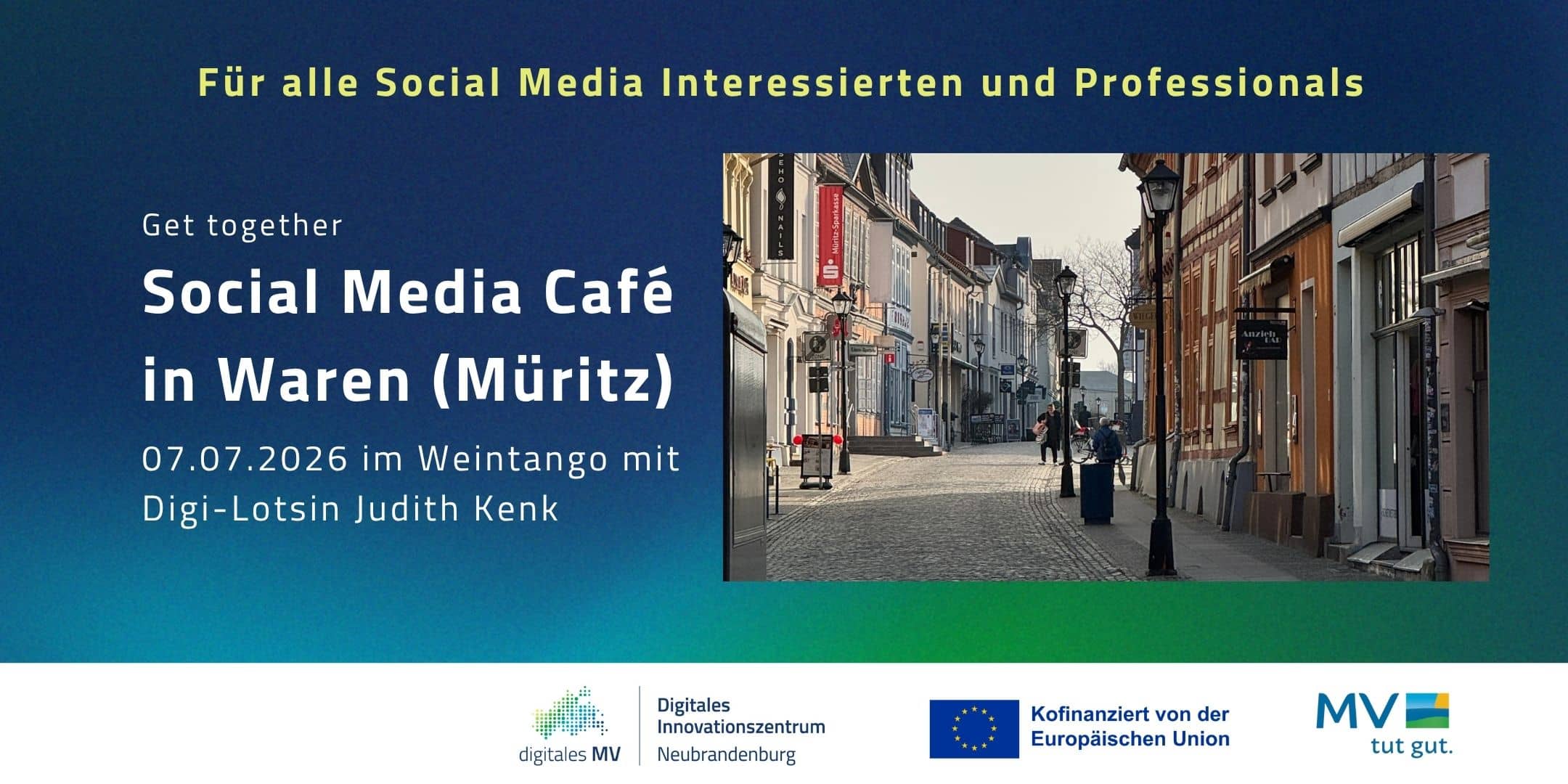 SoMeCafe_WRN_070726 Banner Social Media Cafe in Waren